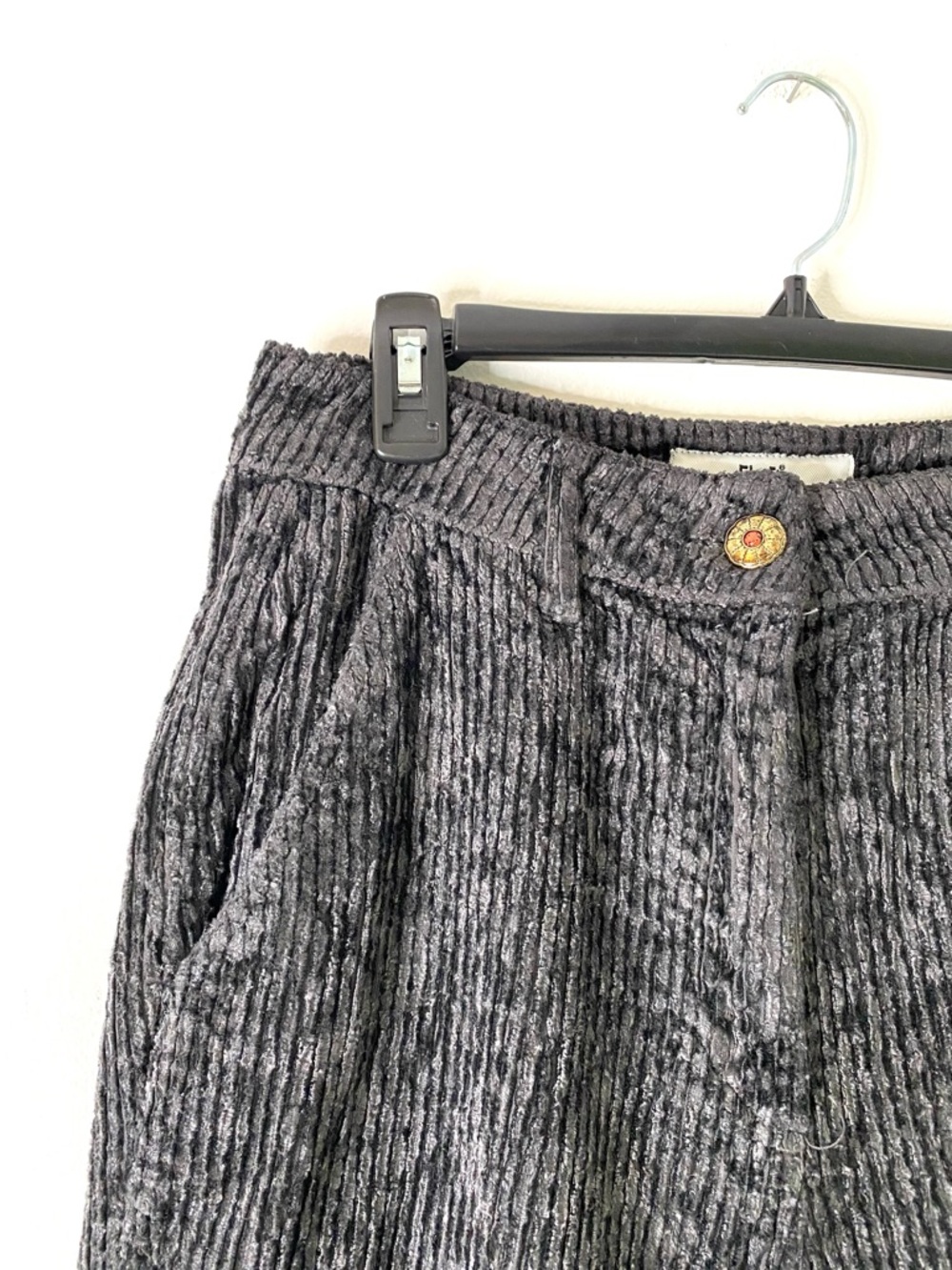 Shaft Florence Italy Crushed Velvet Corduroy Pants Relaxed Tapered Fit - Picture 2 of 10